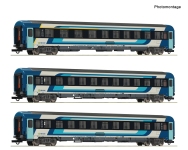 Roco 6200228 - H0 - 3-tlg. Set Schnellzugwagen Eurofima, MÁV, Ep. VI